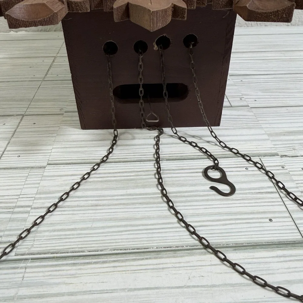 Vintage Black Forest Wood Cuckoo Clock Birds Mfg Co. West Germany For Parts